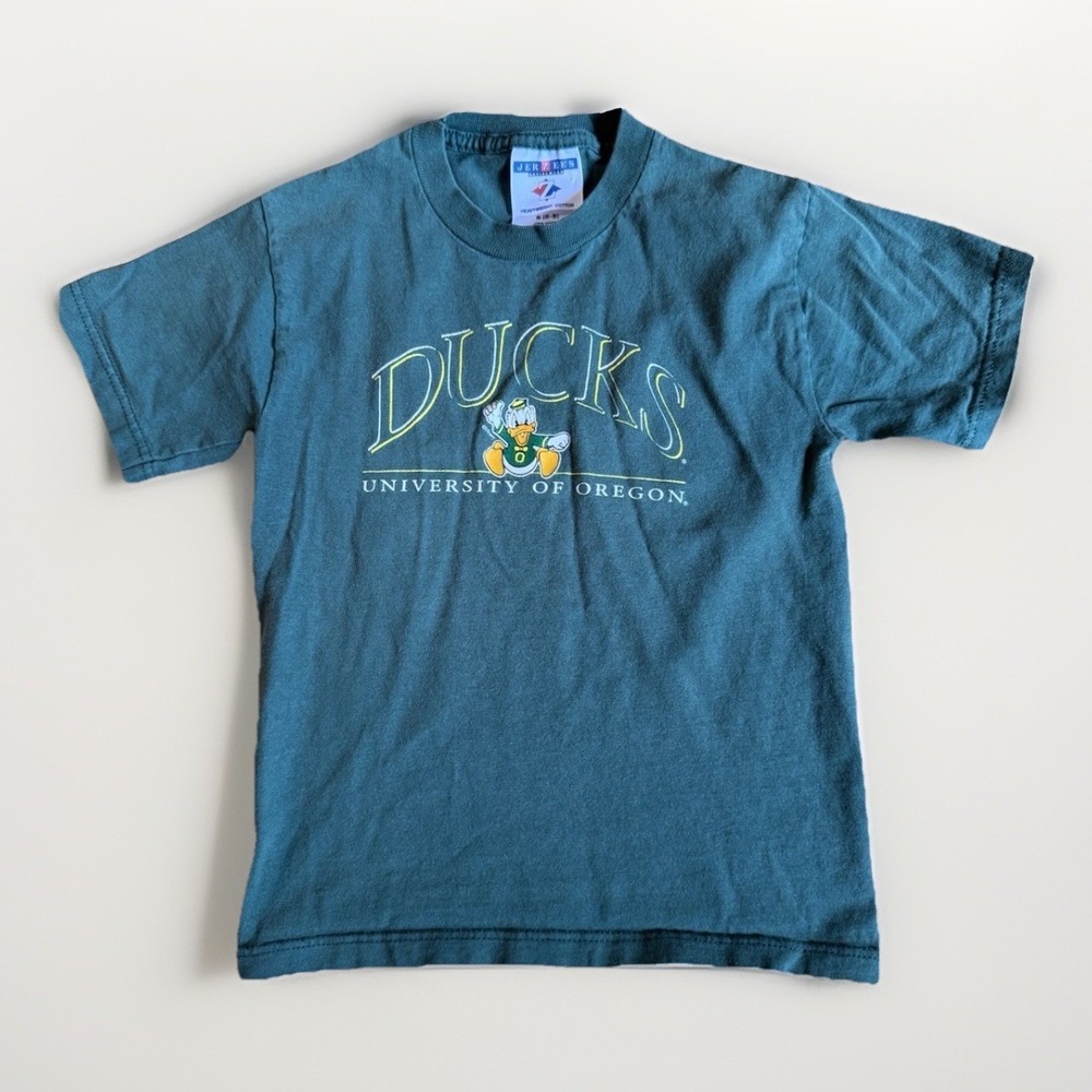 Vintage Oregon Ducks Donald Duck T-Shirt Jerzees USA Kids S 6-8 Disney